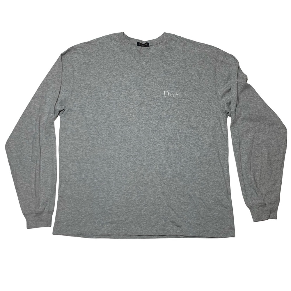 Dime MTL Montreal Long Sleeve Pocket T Gray Mens Size XL Skate